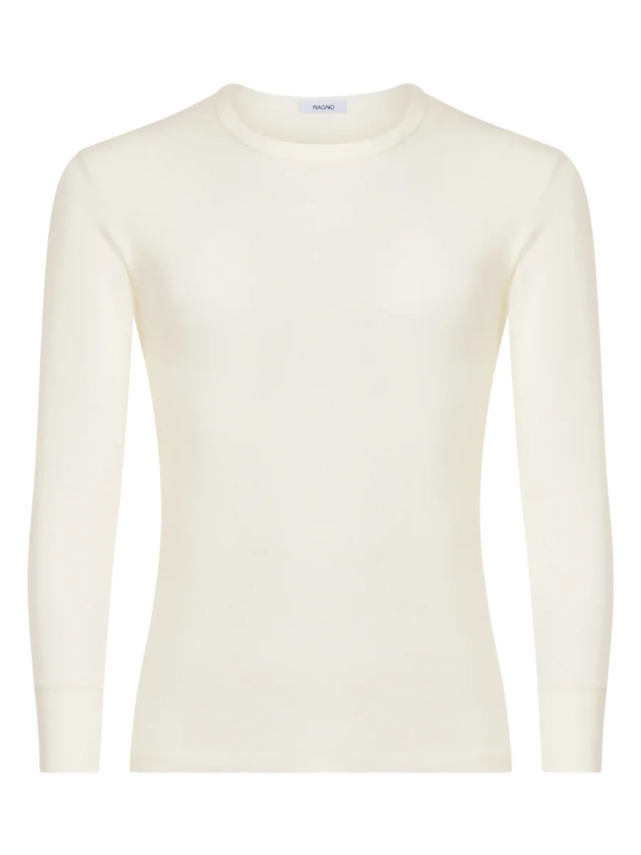 Merino Medium - Maglietta girocollo in lana di peso medio - B.co Lana - immagine 2