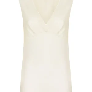 Sintonia - Canottiera confort in tessuto doubleface - B.co Lana