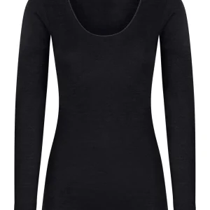 Sintonia - Maglietta a manica lunga in tessuto doubleface - Nero