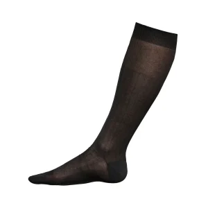 Calza sottoginocchio in filo di Scozia - Ematite