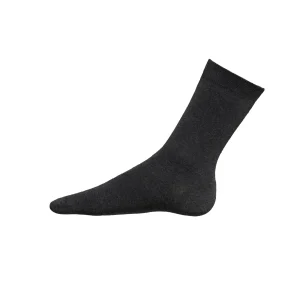Calza corta in caldo cotone elasticizzato - Antracite Mel.