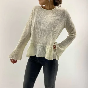 Camicia goffrata bianca