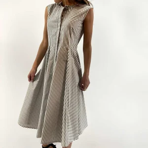 Vestito lungo a righe