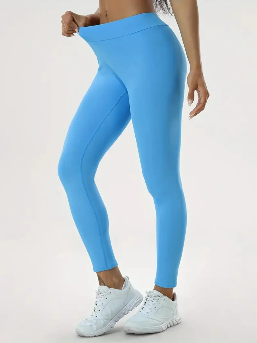 Pantaloni da Yoga da Donna Vita Alta Sollevamento Vita Alta Pantaloni Fitness Elastici e Aderenti - immagine 6