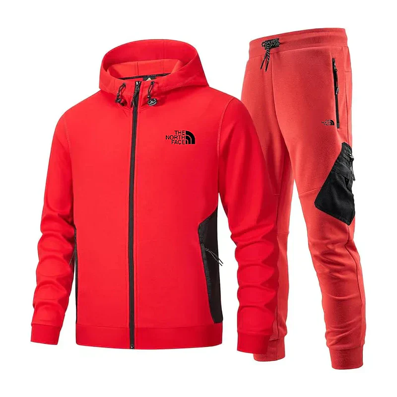 Felpa da Uomo con Cappuccio e ManicheLunghe, Set Tuta - immagine 4