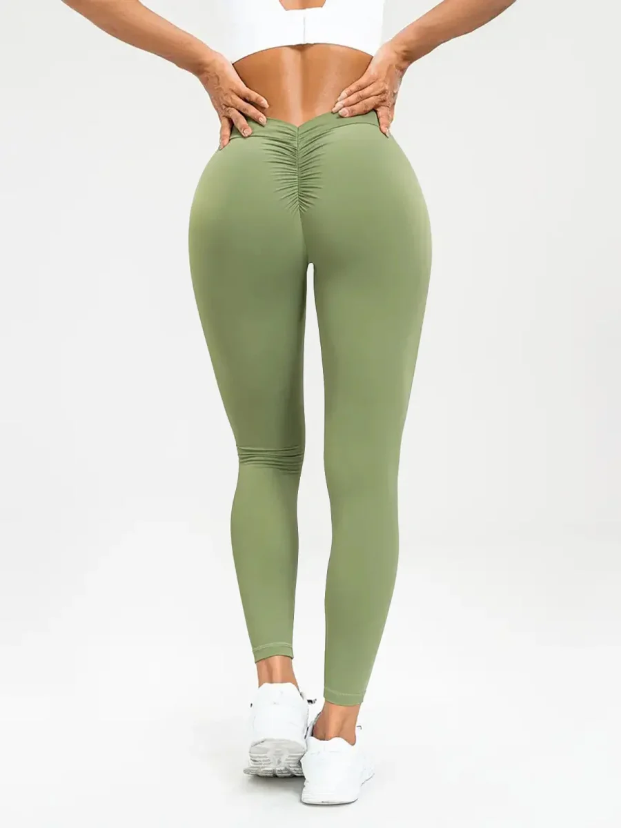 Pantaloni da Yoga da Donna Vita Alta Sollevamento Vita Alta Pantaloni Fitness Elastici e Aderenti - immagine 5