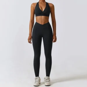 Completo da Yoga "Quick-Drying" da Donna – Leggero, Traspirante, Elasticizzato, Set di Abbigliamento Sportivo per Allenamenti e Attività Fisica