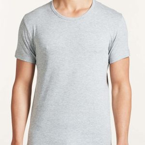 100% Cotton - Maglietta girocollo in cotone  - Argento Bipack