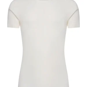 Wonderwool - Maglietta girocollo in lana - B.co Seta