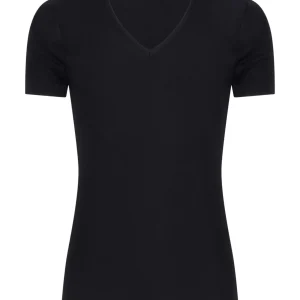 Wonderwool - Maglietta scollo a V in lana - Nero