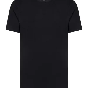 Interlock - Maglietta girocollo in puro cotone  - Nero