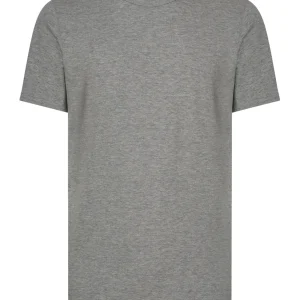 Interlock - Maglietta girocollo in puro cotone  - Argento Mel.