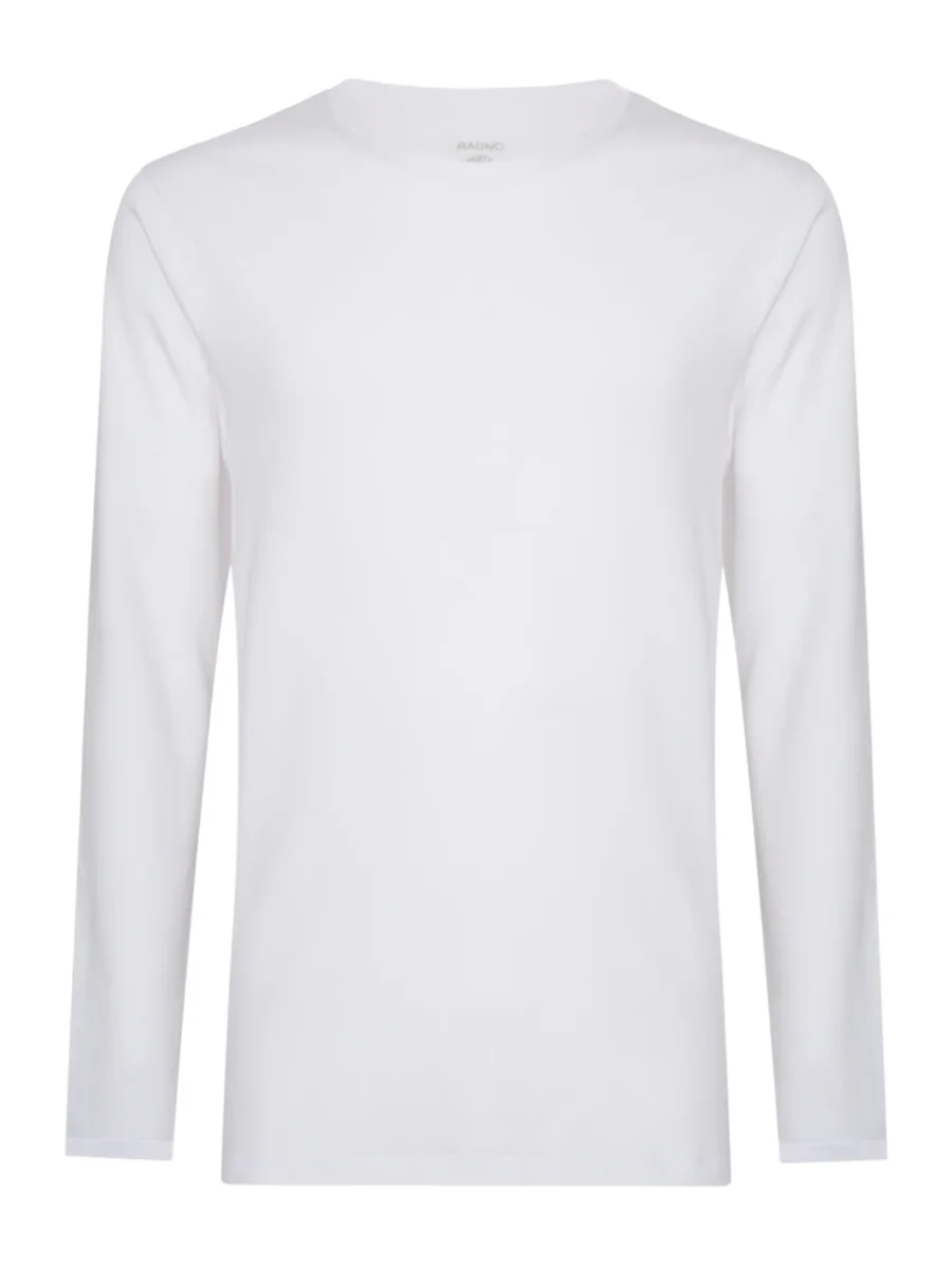 Interlock - Maglietta girocollo in interlock di cotone - White