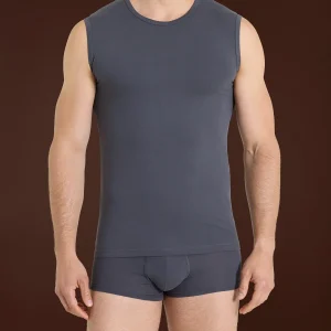 Dynamic - Canottiera in cotone elasticizzato - Antracite Bipack