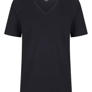 Dynamic - Maglietta scollo a V a manica corta in cotone elasticizzato - Nero Bipack