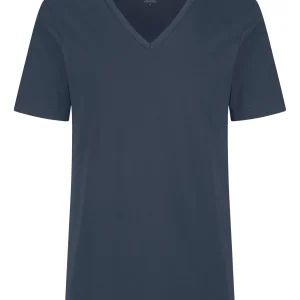 Dynamic - Maglietta scollo a V a manica corta in cotone elasticizzato - Bleu Bipack