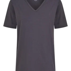 Dynamic - Maglietta scollo a V a manica corta in cotone elasticizzato - Antracite Bipack