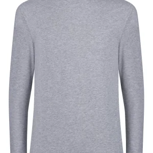 Dynamic - Maglietta girocollo a manica lunga in cotone elasticizzato - Argento Mel.Bipack