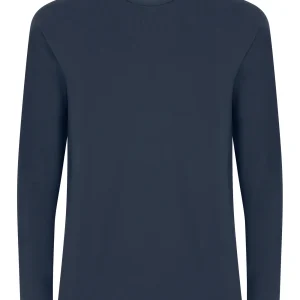 Dynamic - Maglietta girocollo a manica lunga in cotone elasticizzato - Bleu Bipack