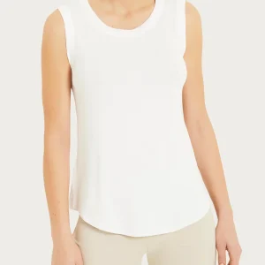 Top a spalla larga in Viscosa Summer - Bianco