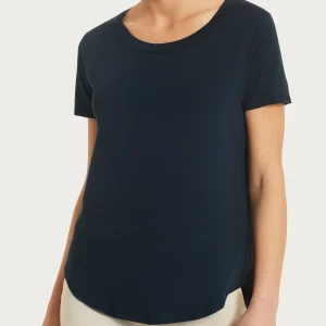 Maglietta a manica corta in Viscosa Summer - Bleu