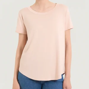 Maglietta a manica corta in Viscosa Summer - Cameo Rose