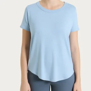 Maglietta a manica corta in Viscosa Summer - Dusty Blue