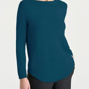 Maglietta con collo a barchetta in Eco Viscosa - Reflecting Pond