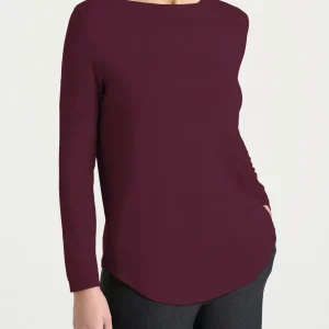 Maglietta con collo a barchetta in Eco Viscosa - Fig