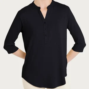 Maglietta a manica 3/4 in Viscosa Summer - Nero