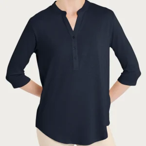 Maglietta a manica 3/4 in Viscosa Summer - Bleu