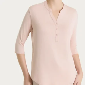 Maglietta a manica 3/4 in Viscosa Summer - Cameo Rose