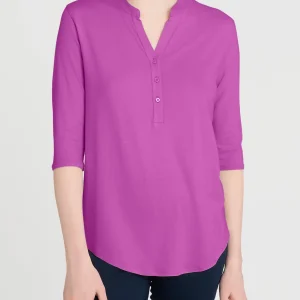 Maglietta a manica 3/4 in Viscosa Summer - Cattleya Orchid