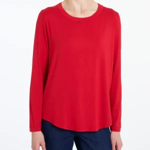 Maglietta girocollo con manica lunga in Eco Viscosa - Salsa