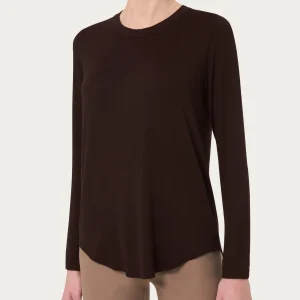 Maglietta girocollo con manica lunga in Eco Viscosa - Chocolate Torte