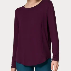 Maglietta girocollo con manica lunga in Eco Viscosa - Fig