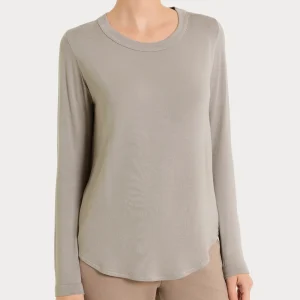 Maglietta girocollo con manica lunga in Eco Viscosa - String