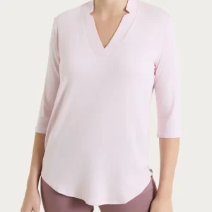 Maglietta con scollo a V in Viscosa Summer - Pale Lilac