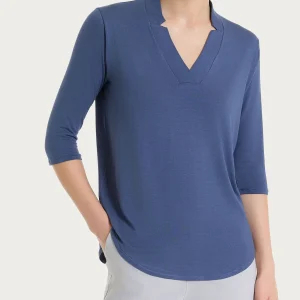 Maglietta con scollo a V in Viscosa Summer - Oceana