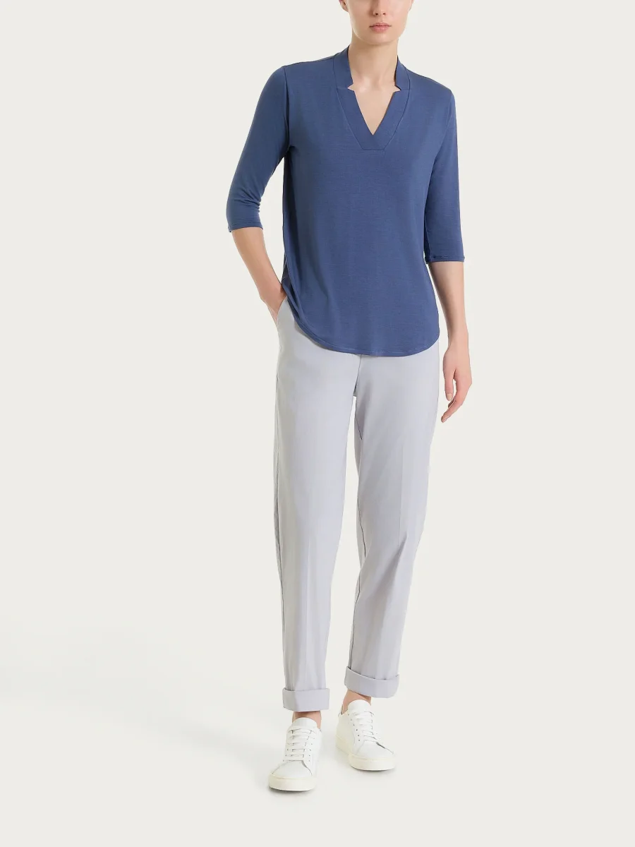 Maglietta con scollo a V in Viscosa Summer - Oceana - immagine 6