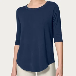 Maglietta girocollo in Viscosa Summer - Bleu