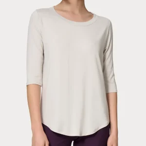 Maglietta girocollo in Viscosa Summer - Champignon