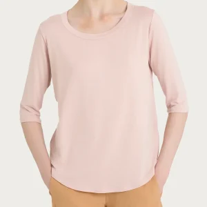 Maglietta girocollo in Viscosa Summer - Cameo Rose