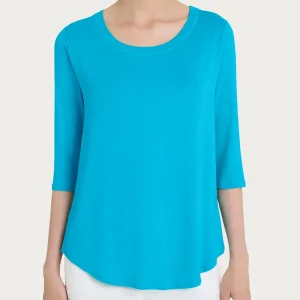 Maglietta girocollo in Viscosa Summer - Aquarius