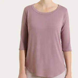 Maglietta girocollo in Viscosa Summer - Twilight Mauve