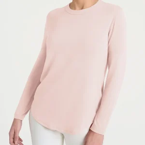 Maglietta a girocollo chiuso in Eco Viscosa - Cameo Rose