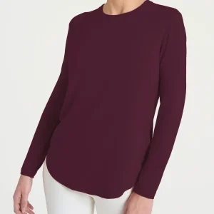 Maglietta a girocollo chiuso in Eco Viscosa - Fig