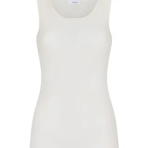 Wonderwool - Canottiera in costina di lana ultrafine - B.co Seta