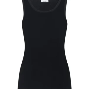 Wonderwool - Canottiera in costina di lana ultrafine - Nero