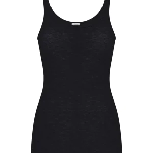 Wonderwool - Top in costina di lana ultrafine - Nero